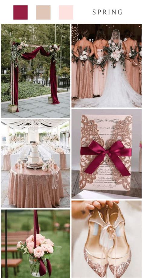 Top Rose Gold And Burgundy Wedding Color Ideas