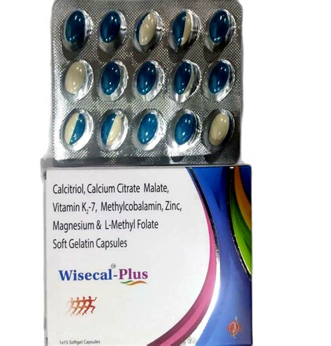 Calcitriol Calcium Citrate Malate Vitamin K2 7 Methylcobalamin Zinc Soft Gelatin Capsules