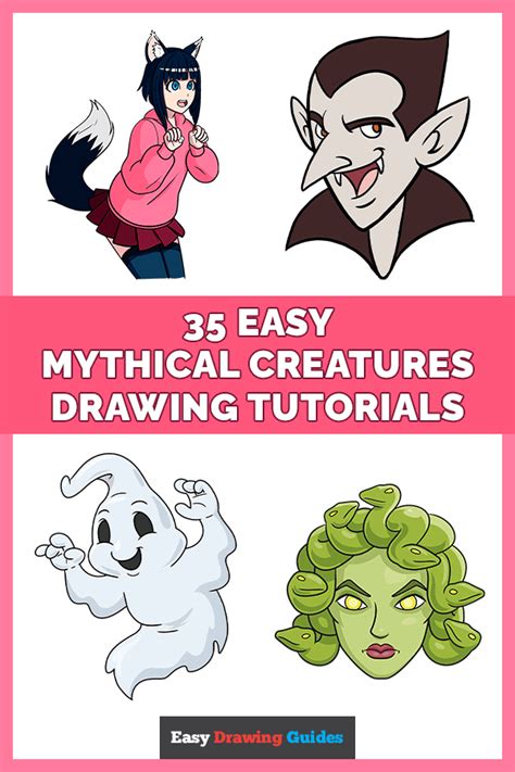 Easy Mythical Creatures Step By Step Drawing Tutorials