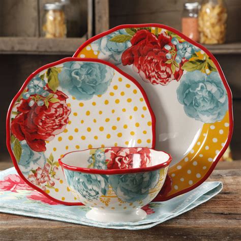 The Pioneer Woman Blossom Jubilee 12 Piece Dinnerware Set