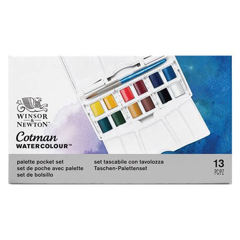 Winsor Newton Cotman Watercolors Pocket Plus Set Set Of Half Pans