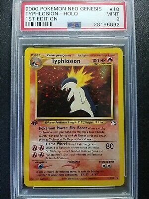 Pokemon PSA 9 1st Edition Neo Genesis Typhlosion Holo Rare 18 111