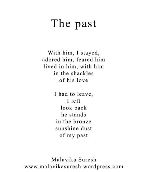 Poetry Friday The Past Malavika