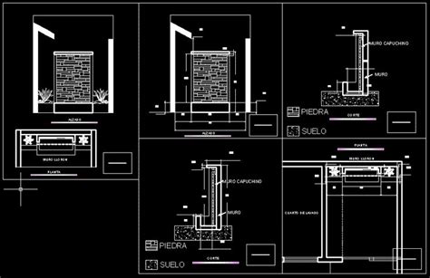 Muro Lloron DwgDibujo De Autocad Paredes De Agua Muros Cascada De