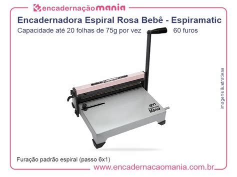 Encadernadora Espiral Espiramatic Manual Encadernação Mania Loja De Insumos Para Papelaria E