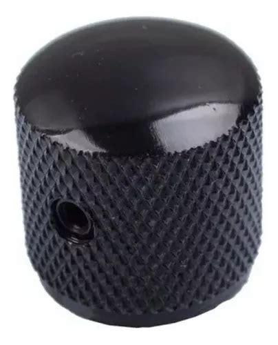 Knob Metal Preto Botão Parafuso Guitarra Baixo Kb01 Bk