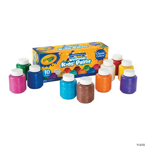 2 Oz Crayola® Classic Colors Washable Assorted Colors Kids Paint