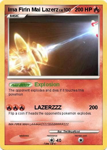 Pokémon Ima Firin Mai Lazerz Explosion My Pokemon Card