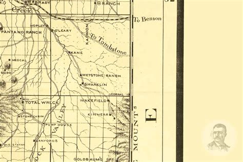Vintage Pima County Map 1893 Old Map Of Pima County Arizona Etsy