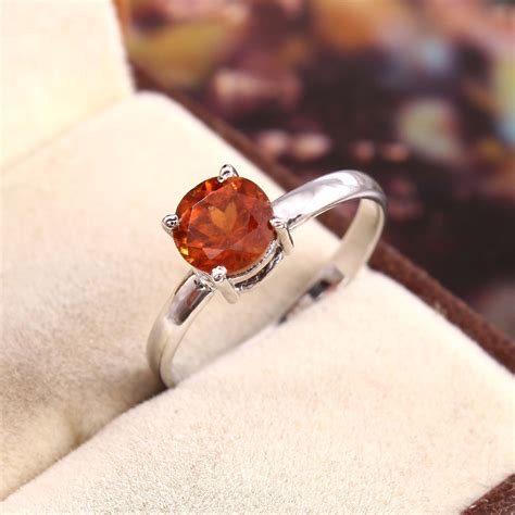 Rear Orange Garnet Ring For Girls Gemstone Ring 925 Sterling Etsy