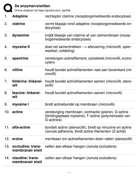 Enzymen Eiwiten Cbawl Online Studeren Bij Quizlet Bqi7e Adaptine