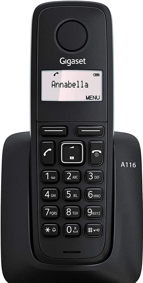 Teléfono Inalámbrico DECT Digital Gigaset a116 Negro