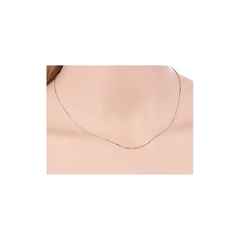 Collana In Argento 925 Rodiato A Maglia Veneziana Sottile