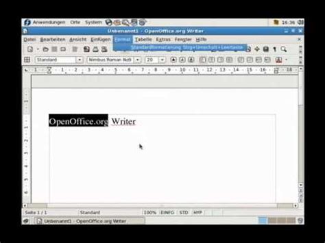 Screencast Short 013 OpenOffice Writer Text Drehen YouTube