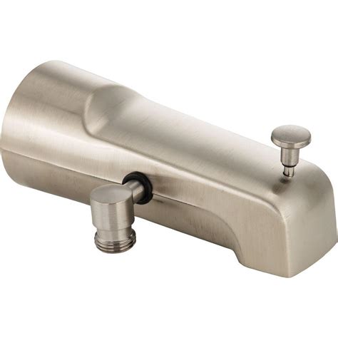 Delta Pull Up Diverter Tub Spout In Stainless U1010 Ss Pk The Home Depot