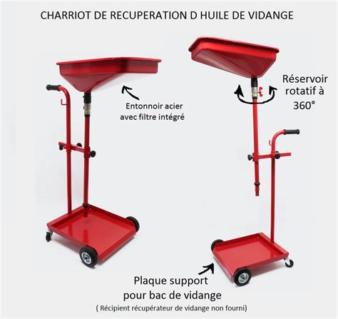 Chariot Recup Rateur D Huile Vidange Moteur