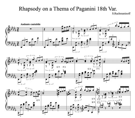 Rhapsody On A Theme Of Paganini Harp Column Music