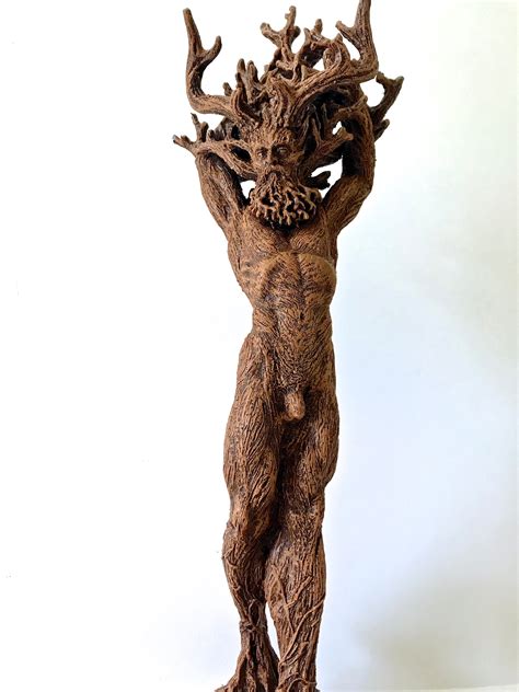 Green Man Cernunnos Statue Etsy