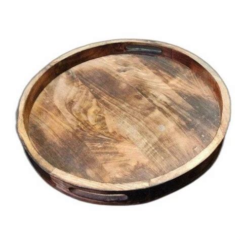 Round Wooden Serving Tray at Rs 550/piece | Krishna Nagar | Saharanpur ...