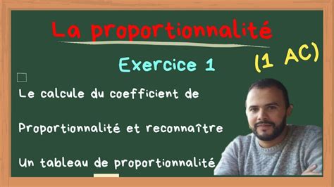 Exercice Corrig La Proportionnalit Ac Youtube