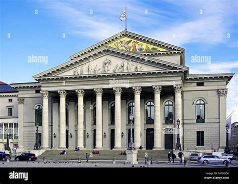 The National Theatre, Germany, Max-Joseph-Platz, in Munich, an historic ...