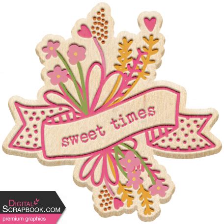 Good Life Oct 21 Flowers Sweet Time Wood Graphic By Marisa Lerin