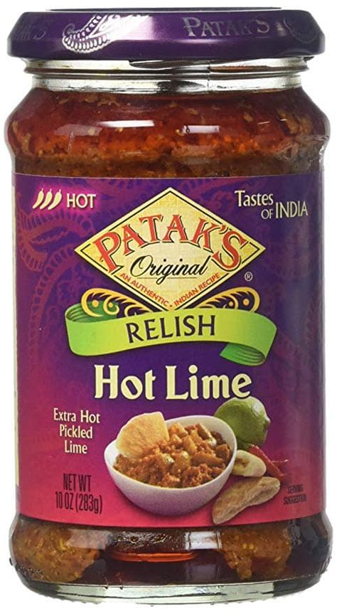 Patak S Hot Lime Relish 10 Oz 36248 DesiClik USA