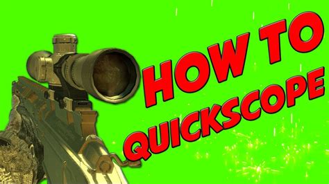 How To Quick Scope In Mw3 Youtube