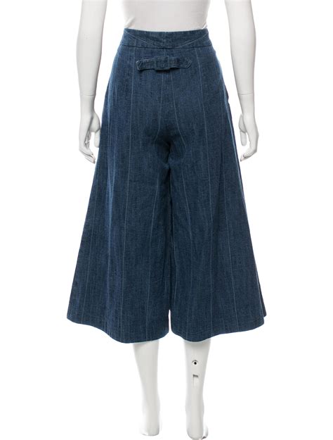 Adam Lippes Denim High Rise Culottes Clothing Alp20871 The Realreal