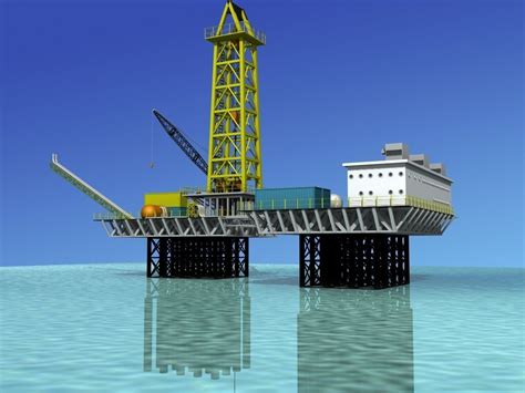 Offshore Oil Rig 3d Model Rigged Cgtrader