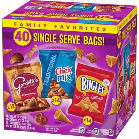 General Mills Bugles Chexmix And Gardetto Variety Pack 40 Count 1