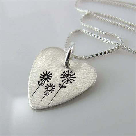 Hand Stamped Heart Pendant Necklace Alison Kelley Flickr