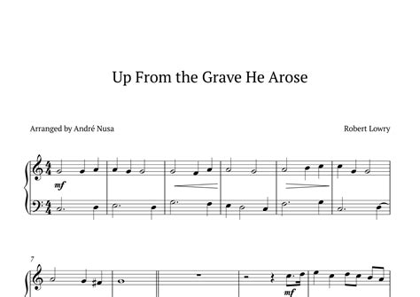 Up From The Grave He Arose Arr Andr Nusa By Robert Lowry Sheet