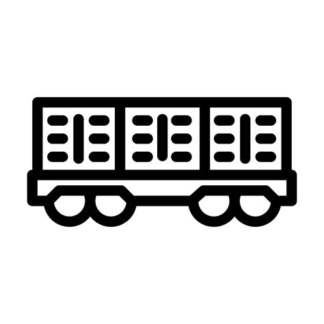 Freight Wagon Line Icon Vector Illustration 17544275 Vector Art At Vecteezy