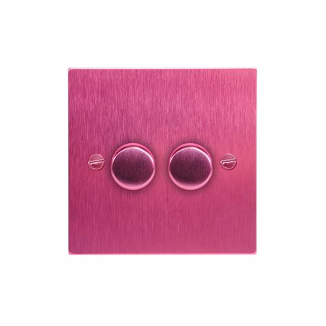 Dimmer Switch 2 Gang Dimmer Switch 400 Watt 2 Way Pink Aluminium Mr Resistor Lighting