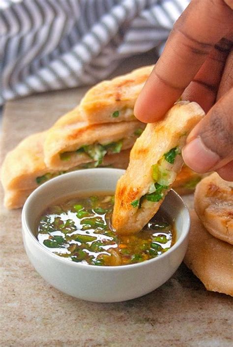 Scallion Pancakes With Addictive Dipping Sauce Bright Roots Kitchen