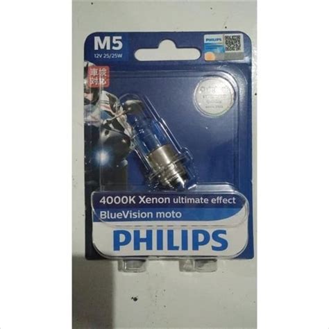 Jual Bohlam Lampu Depan Motor M Blue Vision K V W Philips