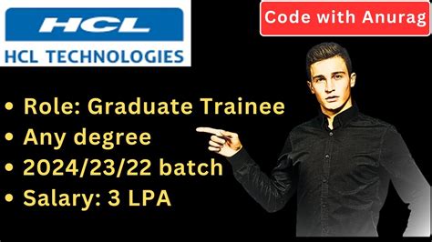 Hcl Tech Is Hiring 202420232022 Batch Job Location Mass Hirinng Techmahindrajobs Itjobs