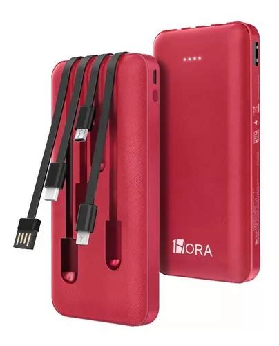 Power Bank Hora Mah Carga R Pida Bateria Port Til Con Cables