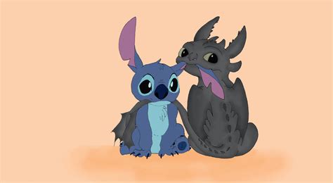 Stitch E Toothless By Je93xo On Deviantart