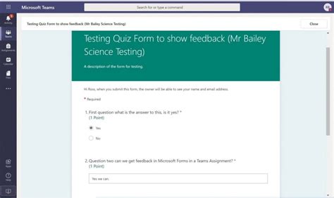 Microsoft Forms and feedback. | Mr Bailey Digital Learning