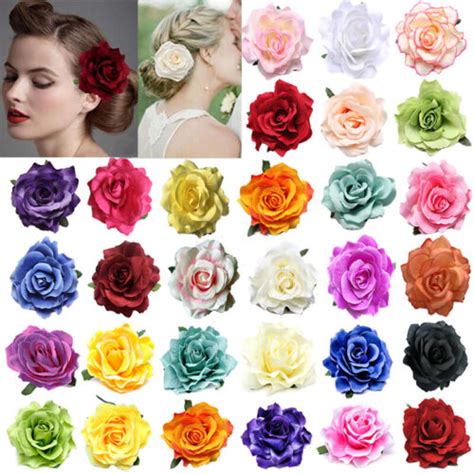 Large Rose Flower Hair Clip Bridal Hairpin Brooch Wedding Accessory