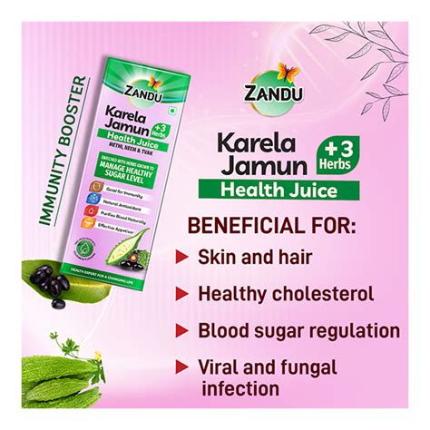 Buy Zandu Karela Jamun Herbs Health Juice Ml Online At