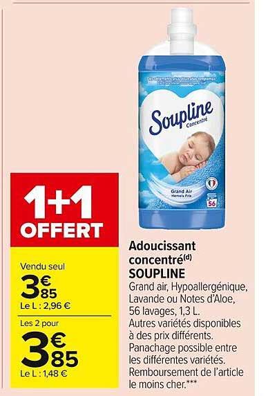 Promo Adoucissant Concentr Soupline Chez Carrefour Market Icatalogue Fr