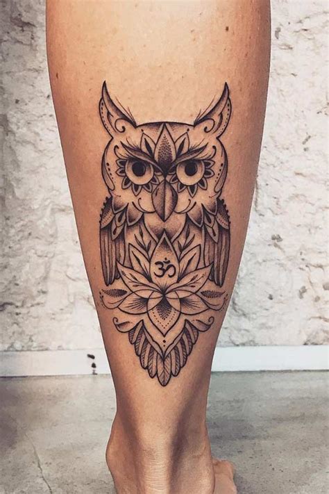 Colorful Owl Tattoo Design