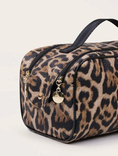 Toiletry Bag Double Zip Leopard Print Take 2 Online