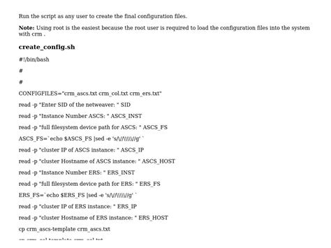 Configuration Script Dell Validated Design For High Availability For