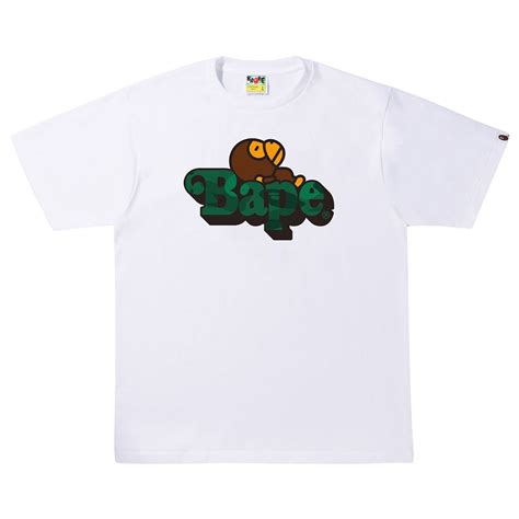 A Bathing Ape Men Color Camo C Milo On Bape Tee White Green
