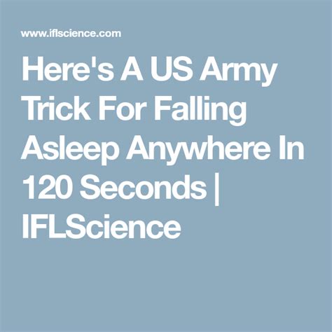 Heres A Us Army Trick For Falling Asleep Anywhere In 120 Seconds