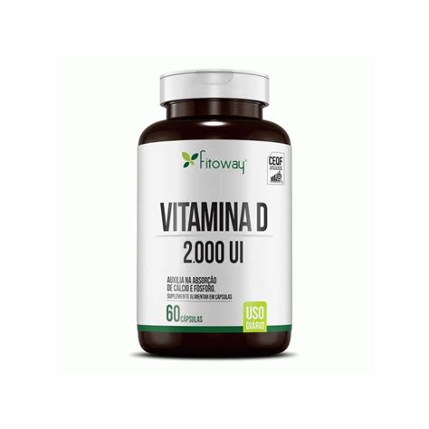 Vitamina D 2000UI 60 Cápsulas Fitoway Clean